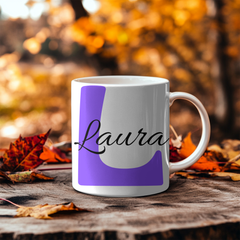 Taza Personalizada 330 ml - Con Nombre e Inicial