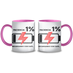 Taza cerámica cargando paciencia - 330 ml