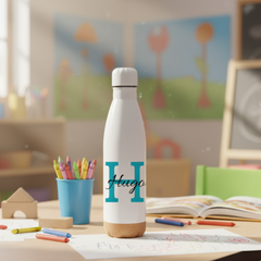 Botella Térmica con nombre e inicial 500 ml - Diseño elegante, resistente y acabado profesional