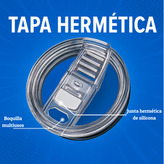 Taza Térmica Personalizada De Acero Con Tapa Y Base De Corcho 330 ml