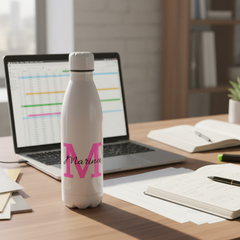 Botella Térmica con nombre e inicial 500 ml - Diseño elegante, resistente y acabado profesional
