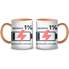 Taza cerámica cargando paciencia - 330 ml