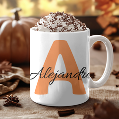 Taza Personalizada 330 ml - Con Nombre e Inicial