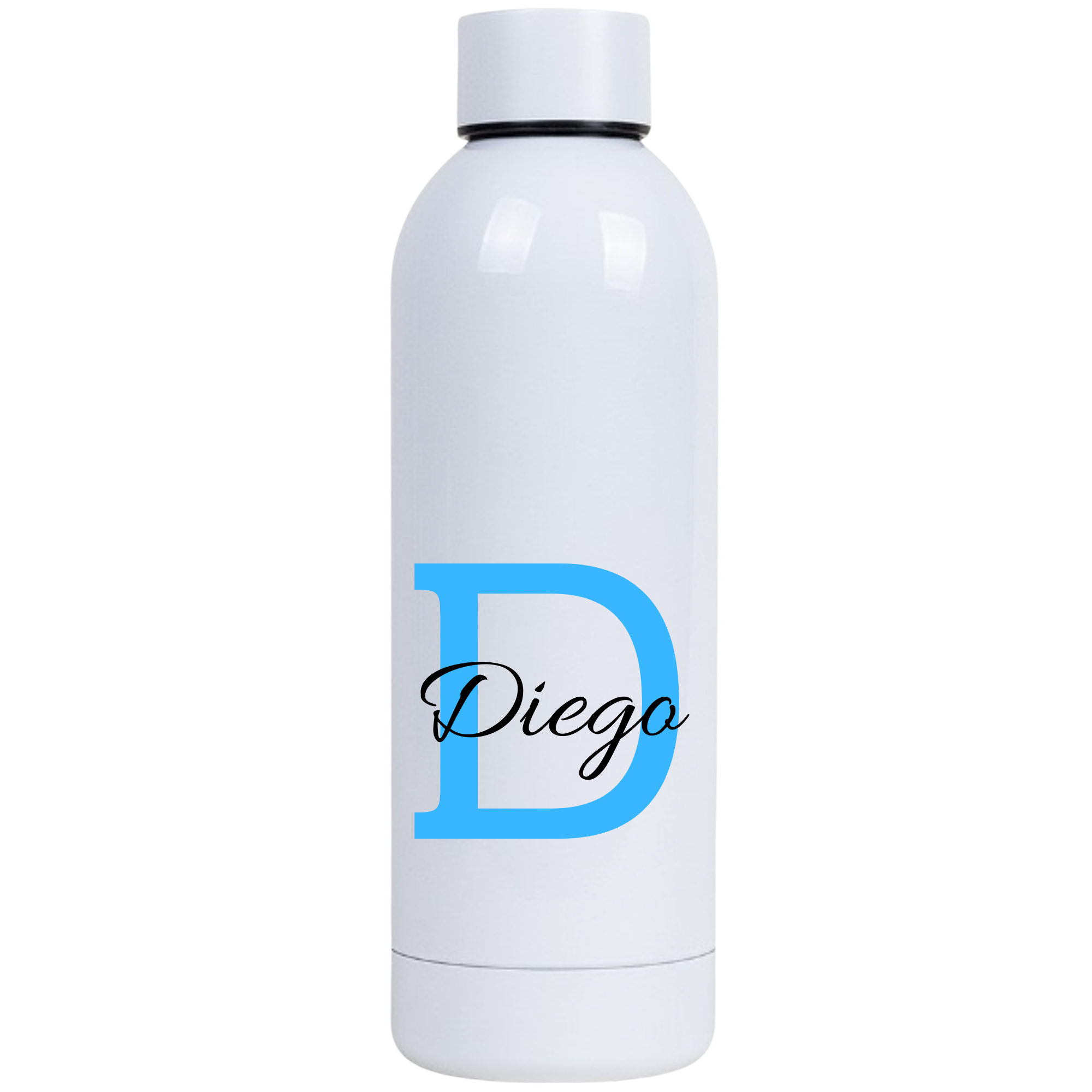 Botella Térmica con nombre e inicial 500 ml - Diseño elegante, resistente y acabado profesional
