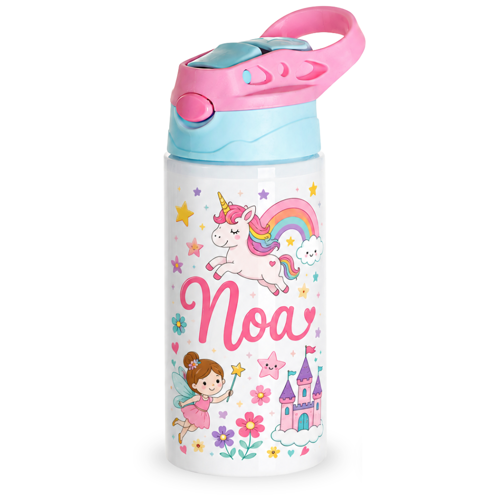 Botella Infantil para niña con Boquilla de silicona Personalizable - Resistente, Ergonómica y Duradera (Copia)