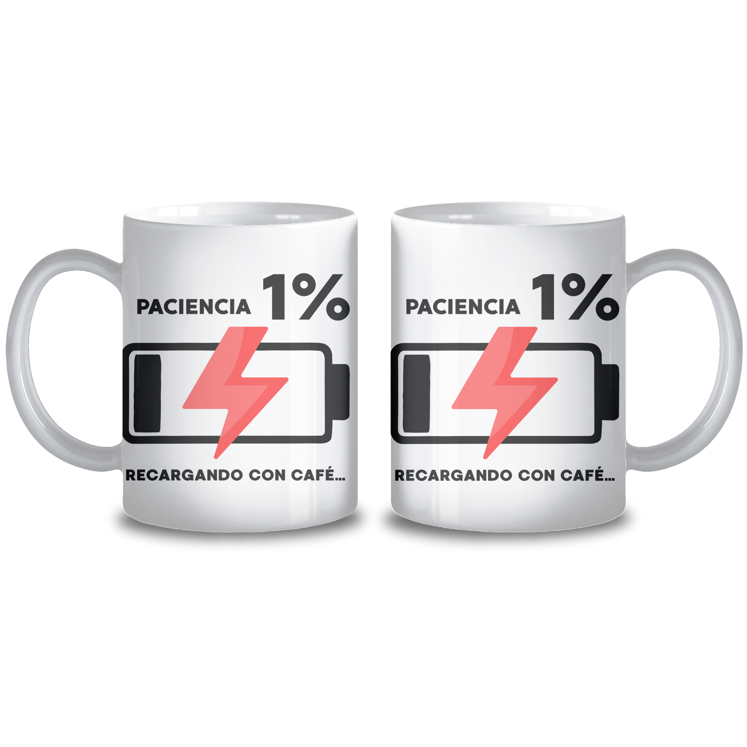 Taza cerámica cargando paciencia - 330 ml