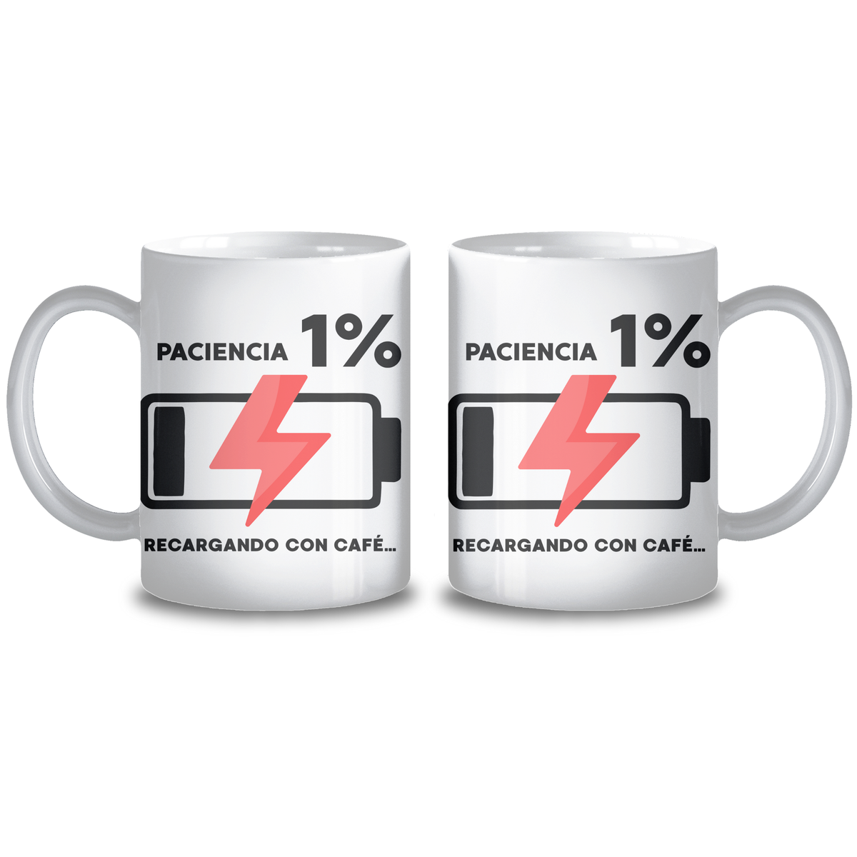 Taza cerámica cargando paciencia - 330 ml