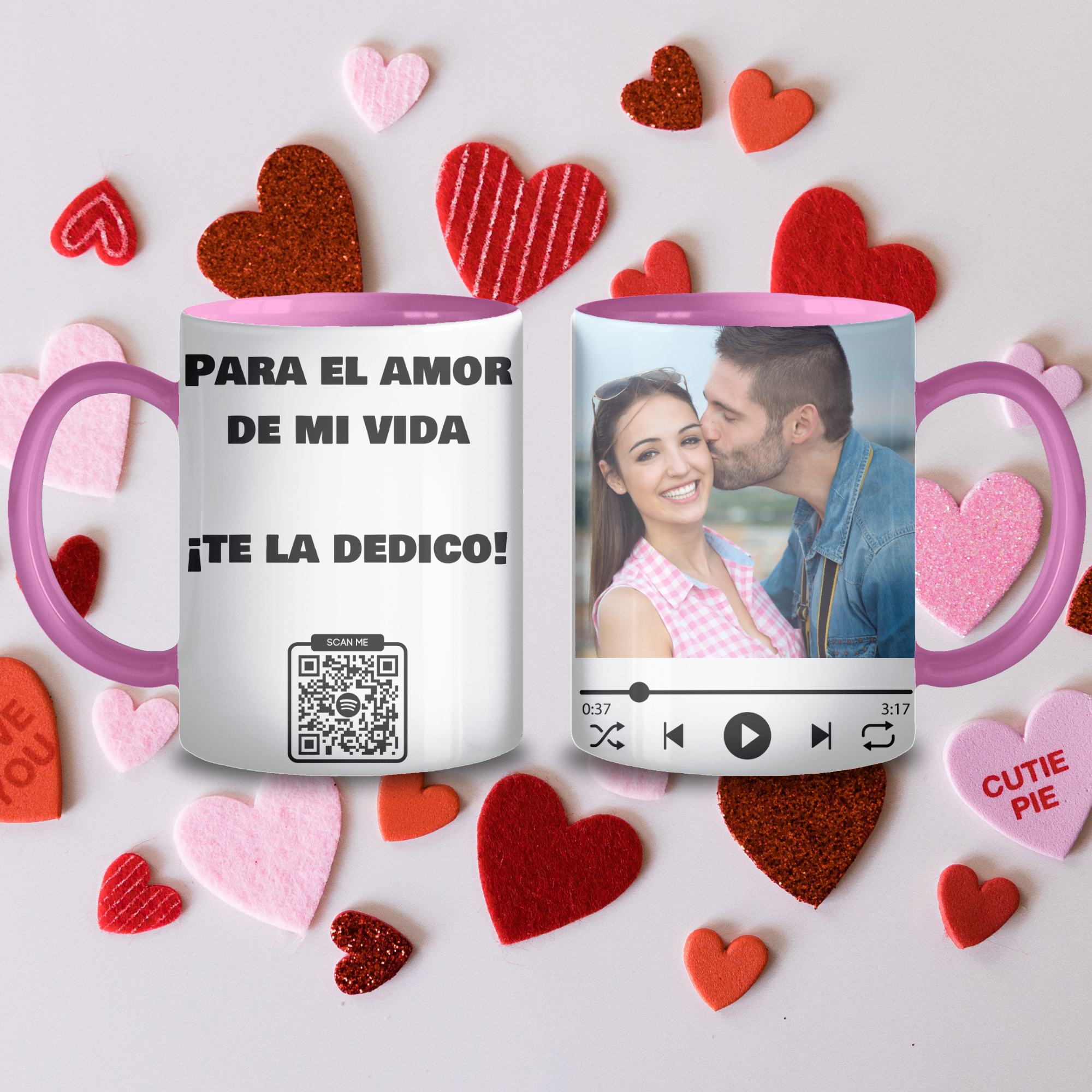 Taza Personalizada Spotify con QR 330 ml - Cerámica AAA