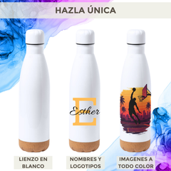 Botella Personalizada con base de corcho 750 ml