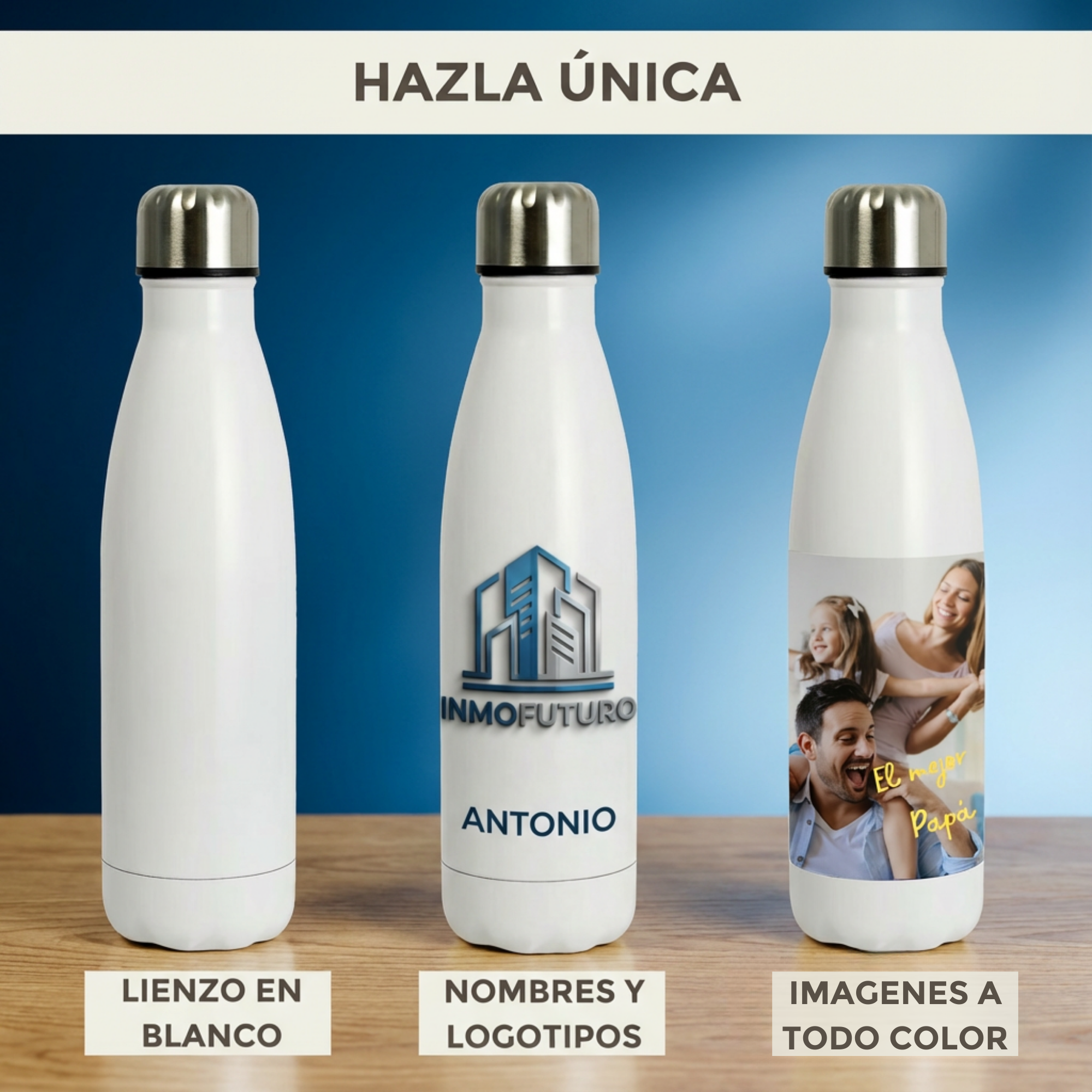 Botella Térmica Personalizada Seven 500ml - Estilo, Resistencia y Personalización Premium