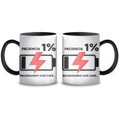 Taza cerámica cargando paciencia - 330 ml