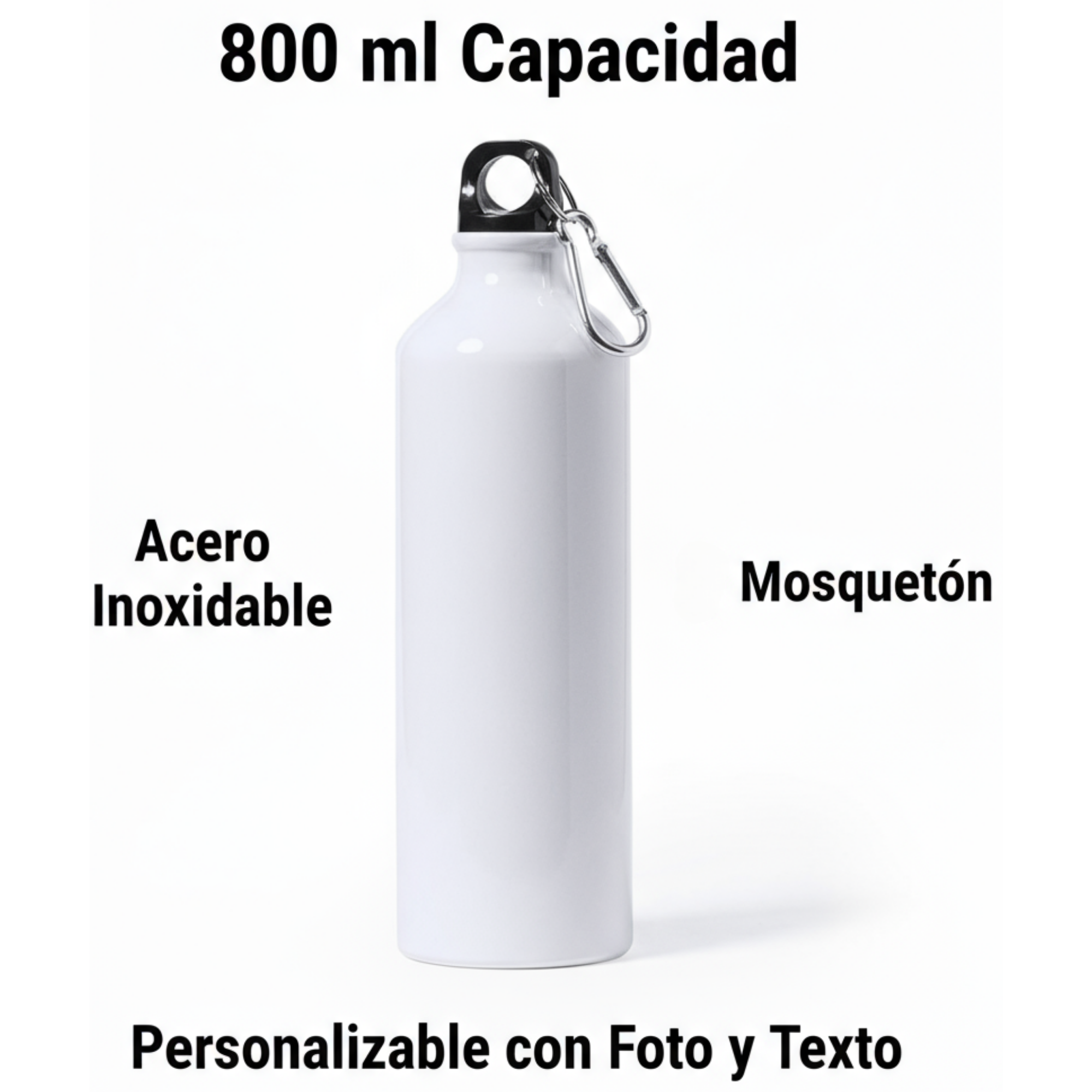 Botella Personalizada 800 ml - No te faltara hidratación