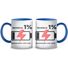 Taza cerámica cargando paciencia - 330 ml