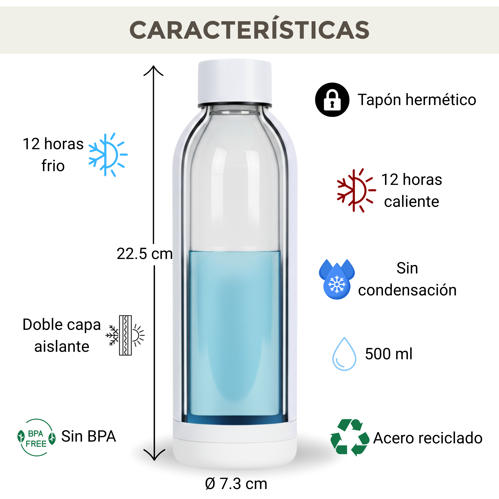 Botella Térmica Personalizable Wit 500 ml – Elegancia y Funcionalidad en Cada Detalle