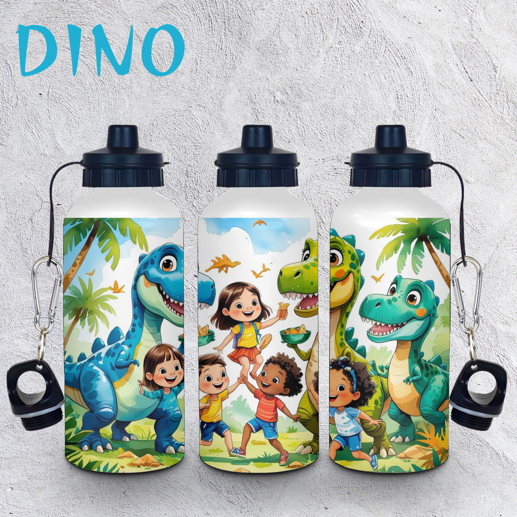 Botella Infantil con doble tapón 600 ml - Acero inoxidable