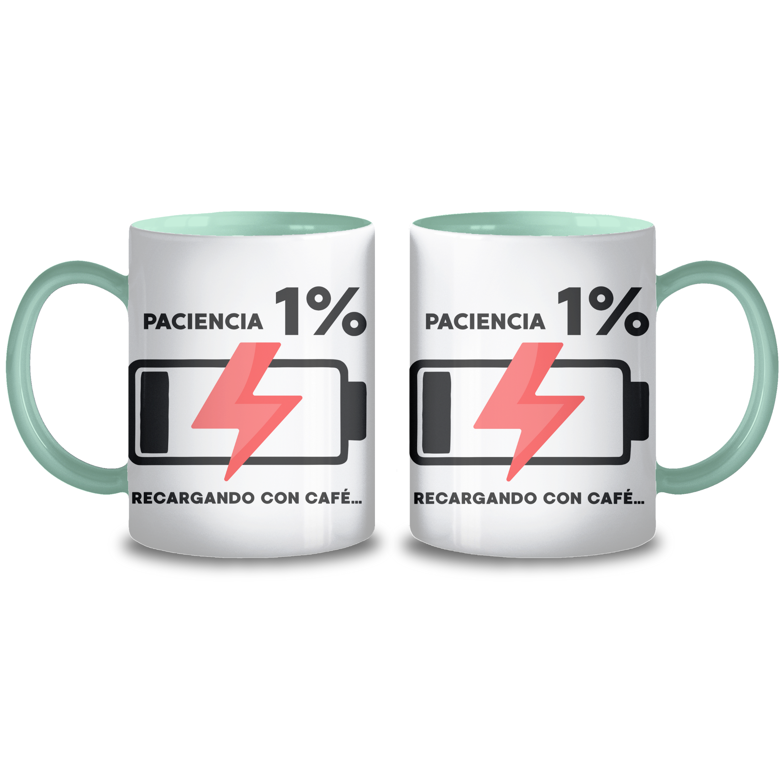 Taza cerámica cargando paciencia - 330 ml