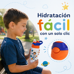 Botella Infantil con Boquilla de silicona Personalizable - Resistente, Ergonómica y Duradera