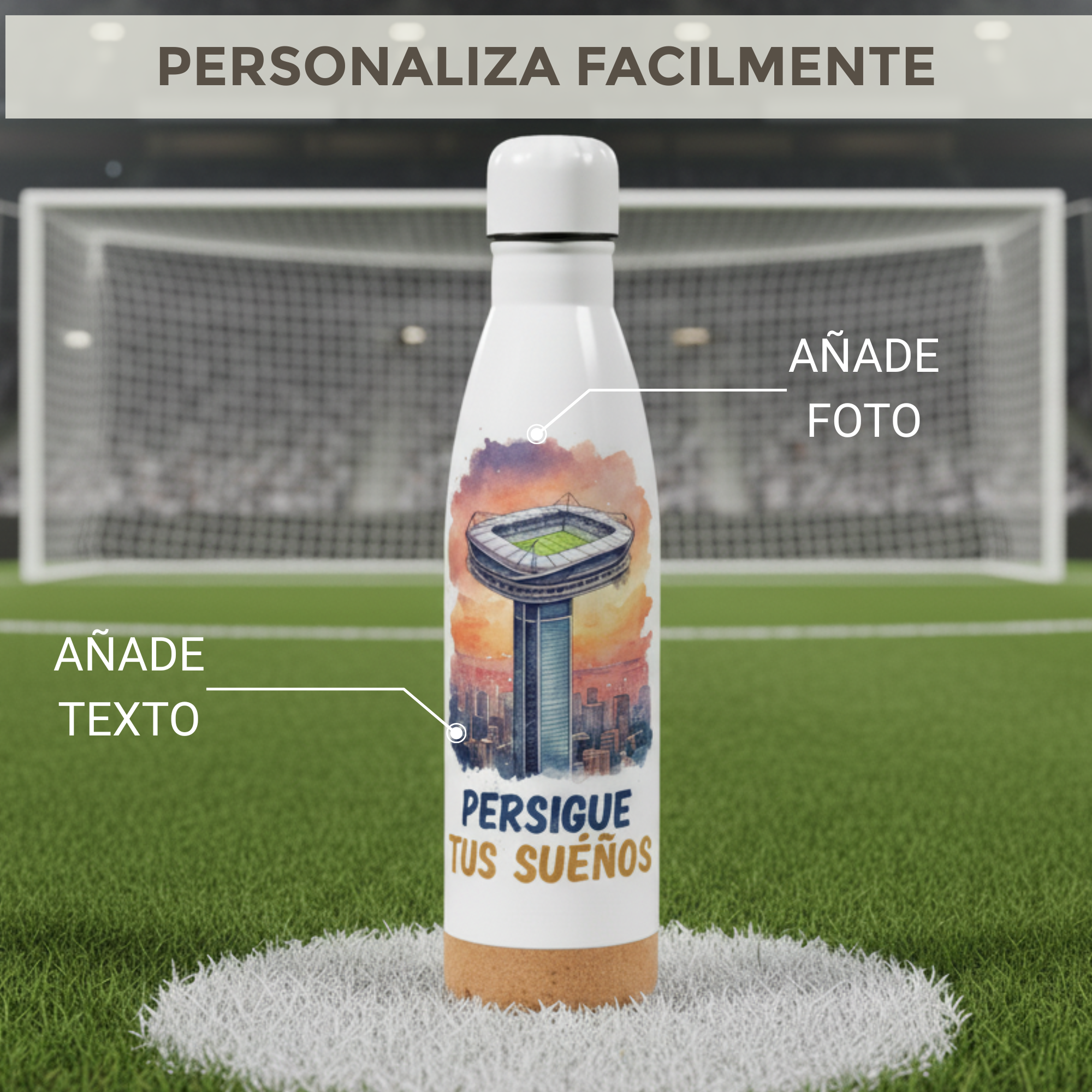 Botella Personalizada con base de corcho 750 ml