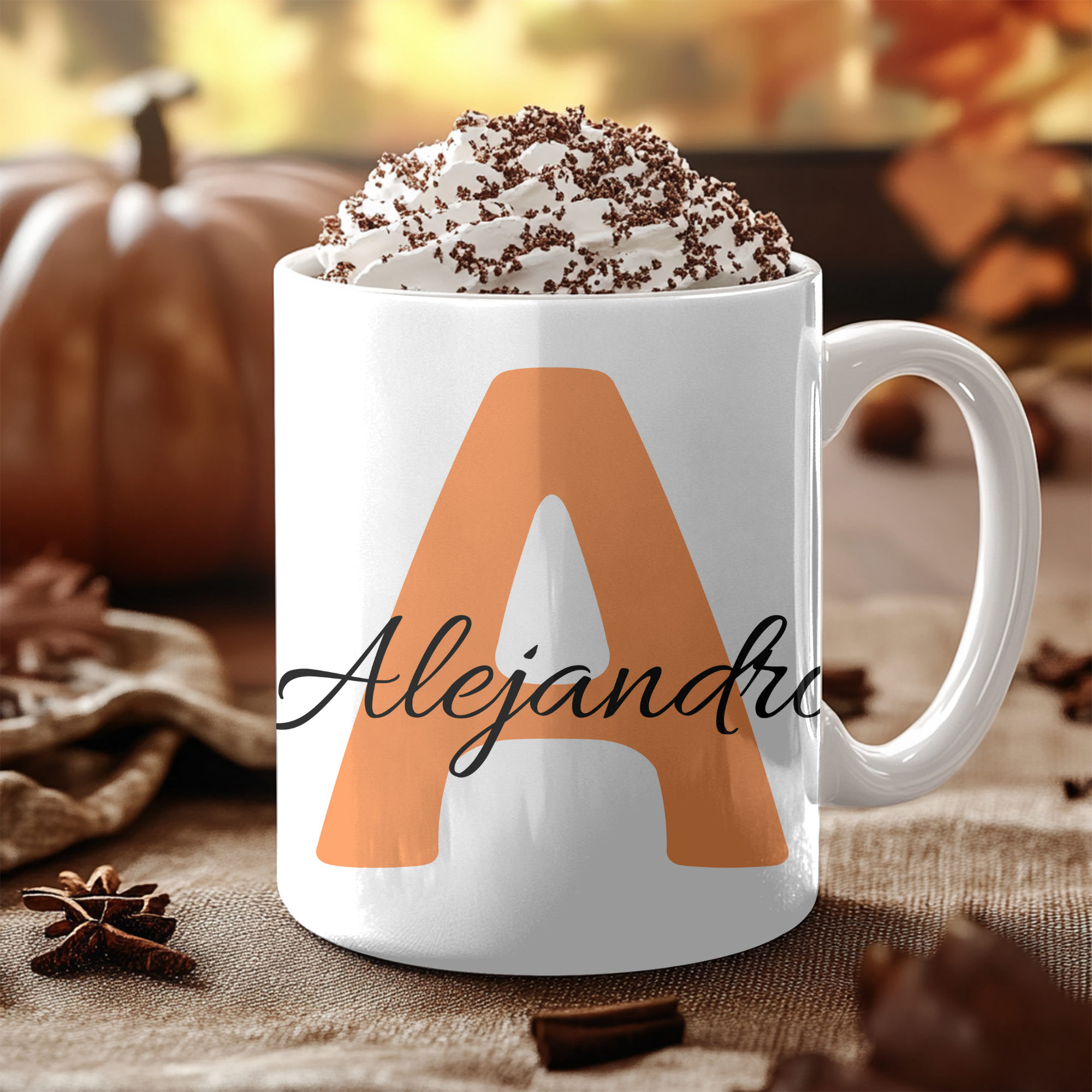 Taza Personalizada 330 ml -  Con Nombre e Inicial