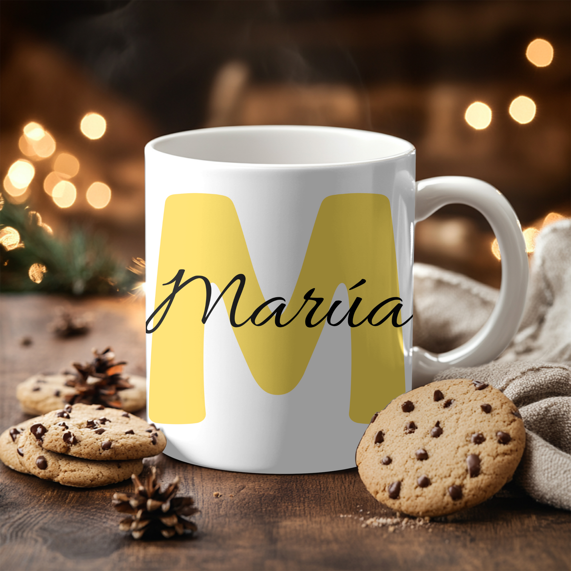 Taza Personalizada 330 ml -  Con Nombre e Inicial