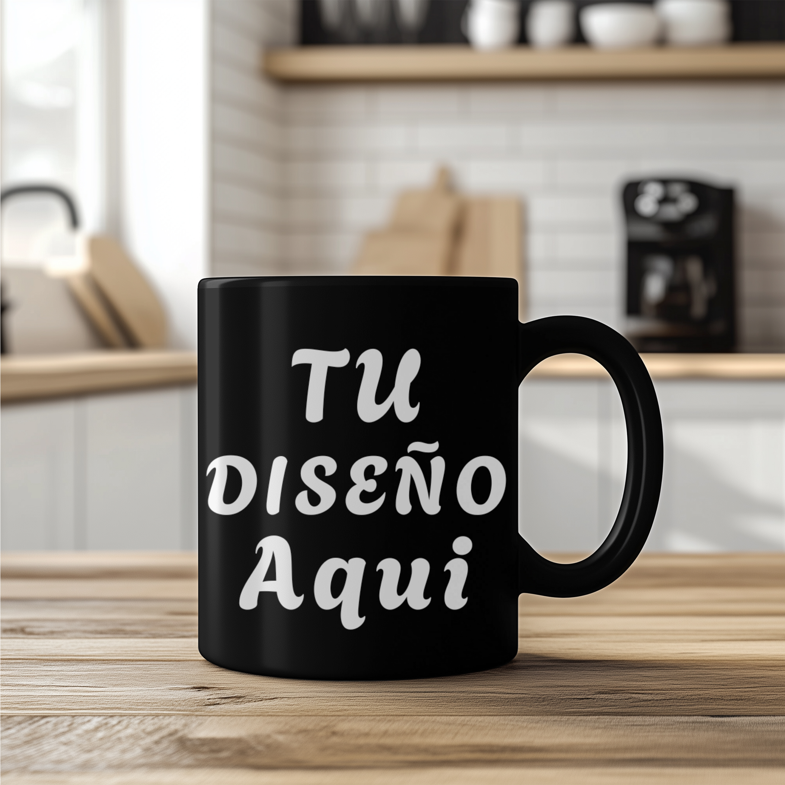 Taza Personalizada Negra 330 ml -Cerámica AAA