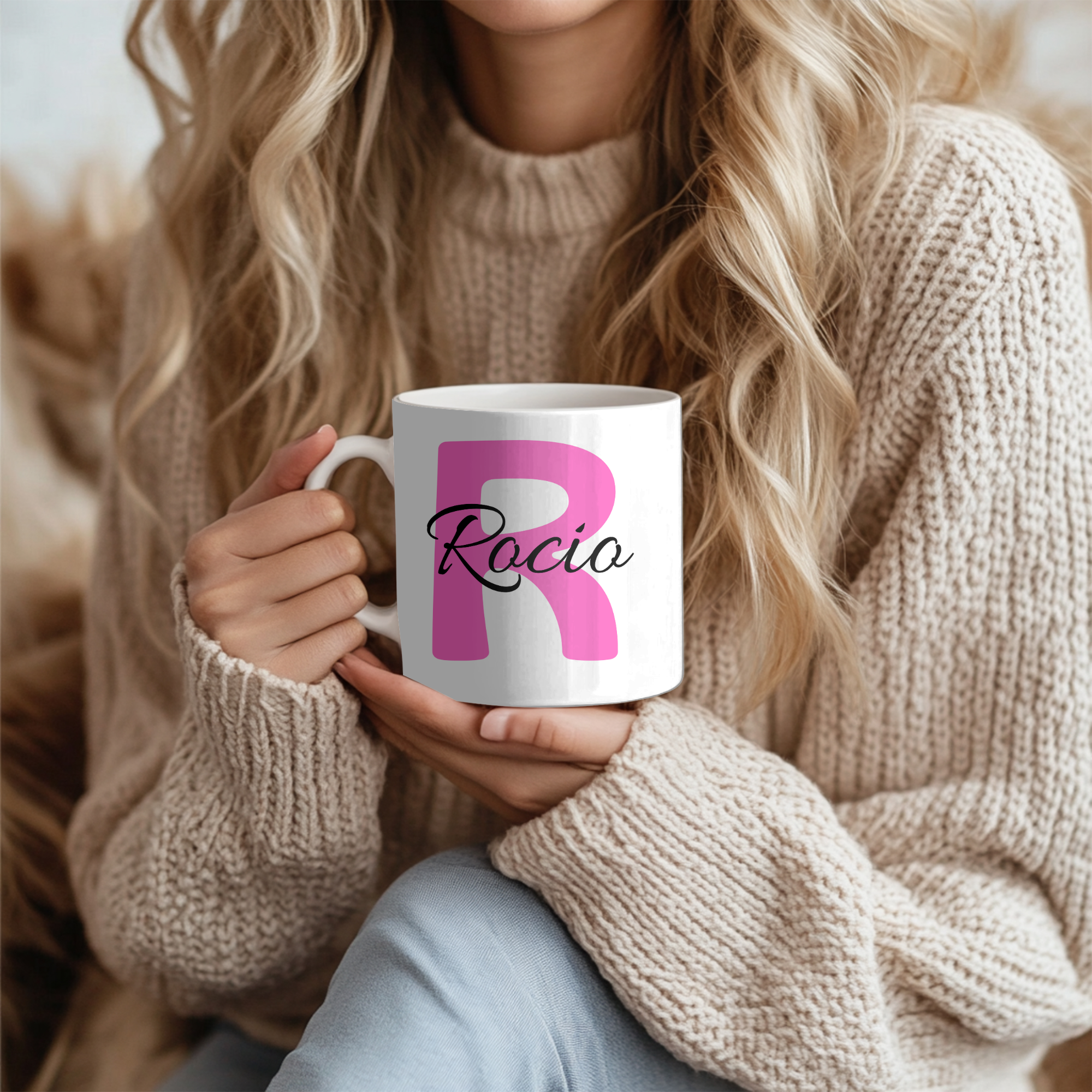 Taza Personalizada 330 ml -  Con Nombre e Inicial
